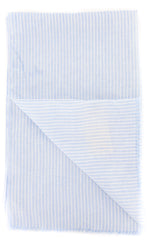 Luigi Borrelli Light Blue Striped Long Scarf - 78" x 27" - (LBSS12193)