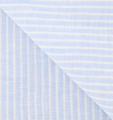 Luigi Borrelli Light Blue Striped Long Scarf - 78" x 27" - (LBSS12193)
