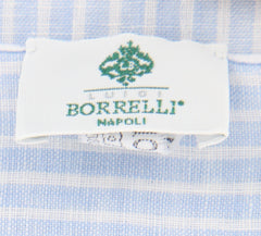 Luigi Borrelli Light Blue Striped Long Scarf - 78" x 27" - (LBSS12193)