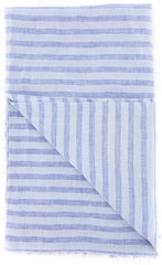 Luigi Borrelli Blue Striped Long Scarf - 60" x 27" - (LBSS12221)