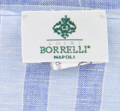 Luigi Borrelli Blue Striped Long Scarf - 60" x 27" - (LBSS12169)