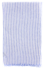 Luigi Borrelli Blue Striped Long Scarf - 74" x 27" - (LBSS1286)