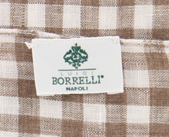 Luigi Borrelli Brown Check Long Scarf - 78" x 27" - (LBSS12212)