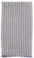 Luigi Borrelli Brown Striped Long Scarf - 56" x 27" - (LBSS12103)