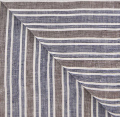 Luigi Borrelli Brown Striped Long Scarf - 56" x 27" - (LBSS12103)