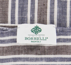 Luigi Borrelli Brown Striped Long Scarf - 56" x 27" - (LBSS12103)