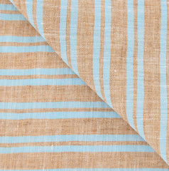 Luigi Borrelli Brown Striped Long Scarf - 54" x 27" - (LBSS12129)