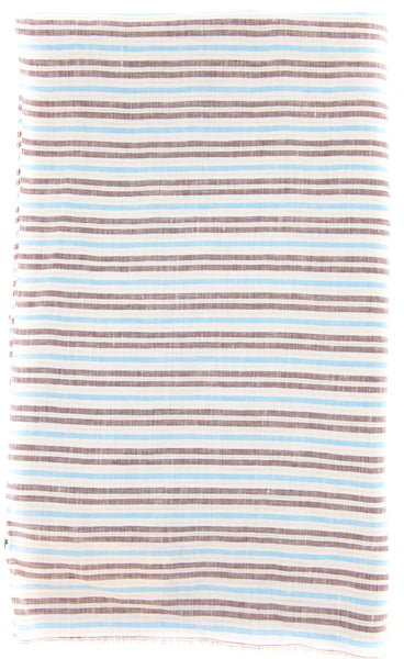 Luigi Borrelli Brown Striped Long Scarf - 70" x 27" - (LBSS12138)