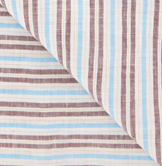 Luigi Borrelli Brown Striped Long Scarf - 70" x 27" - (LBSS12138)