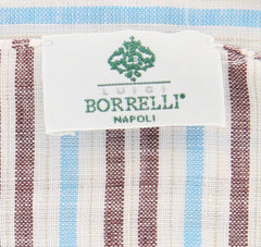 Luigi Borrelli Brown Striped Long Scarf - 70" x 27" - (LBSS12138)