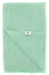 Luigi Borrelli Green Micro-Check Long Scarf - 53" x 27" - (LBSS1242)