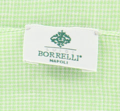 Luigi Borrelli Green Micro-Check Long Scarf - 60" x 27" - (LBSS1270)