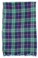 Luigi Borrelli Green Plaid Long Scarf - 74" x 27" - (LBSS1245)