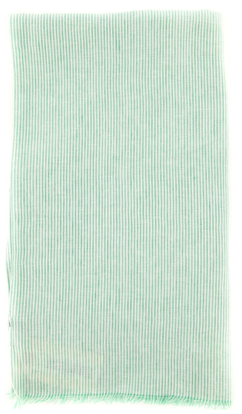 Luigi Borrelli Green Striped Long Scarf - 74" x 27" - (LBSS12136)