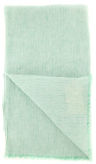 Luigi Borrelli Green Striped Long Scarf - 74" x 27" - (LBSS12136)