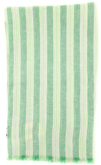 Luigi Borrelli Green Striped Long Scarf - 70" x 27" - (LBSS12153)