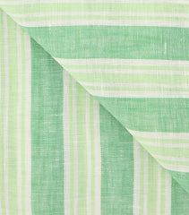 Luigi Borrelli Green Striped Long Scarf - 70" x 27" - (LBSS12153)