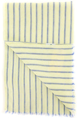 Luigi Borrelli Green Striped Long Scarf - 54" x 27" - (LBSS12164)