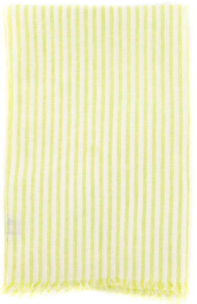 Luigi Borrelli Green Striped Long Scarf - 74" x 27" - (LBSS1274)