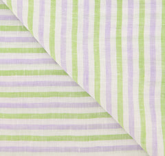 Luigi Borrelli Green Striped Long Scarf - 27" x 52" - (LBSS1293)
