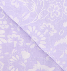 Luigi Borrelli Lavender Purple Floral Long Scarf - 68" x 27" - (LBSS12203)