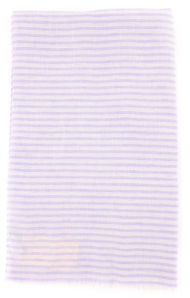 Luigi Borrelli Lavender Purple Striped Long Scarf - 54" x 27" - (LBSS12151)