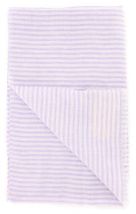 Luigi Borrelli Lavender Purple Striped Long Scarf - 54" x 27" - (LBSS12151)