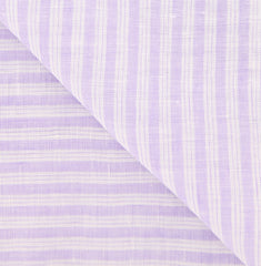 Luigi Borrelli Lavender Purple Striped Long Scarf - 54" x 27" - (LBSS12151)
