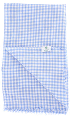 Luigi Borrelli Light Blue Check Long Scarf - 66" x 26" - (LBSS1262)