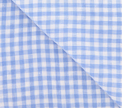 Luigi Borrelli Light Blue Check Long Scarf - 66" x 26" - (LBSS1262)