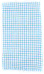 Luigi Borrelli Light Blue Check Long Scarf - 66" x 26" - (LBSS1243)