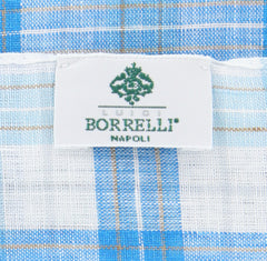 Luigi Borrelli Light Blue Plaid Long Scarf - 70" x 27" - (LBSS1247)