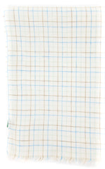 Luigi Borrelli Light Blue Check Long Scarf - 27" x 76" - (LBSS1249)