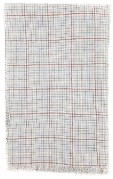 Luigi Borrelli Gray Check Long Scarf - 27" x 60" - (LBSS1257)
