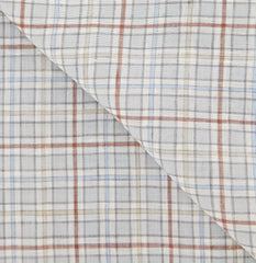 Luigi Borrelli Gray Check Long Scarf - 27" x 60" - (LBSS1257)