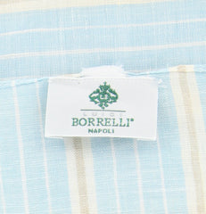 Luigi Borrelli Light Blue Striped Long Scarf - 68" x 27" - (LBSS12110)