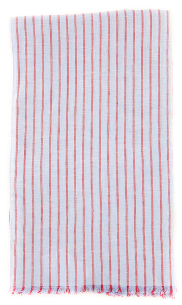Luigi Borrelli Light Blue Striped Long Scarf - 76" x 27" - (LBSS12125)