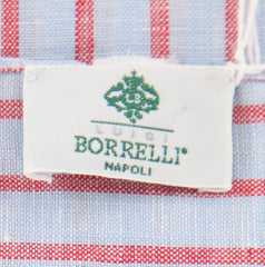 Luigi Borrelli Light Blue Striped Long Scarf - 76" x 27" - (LBSS12125)