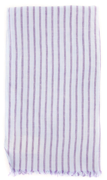 Luigi Borrelli Light Blue Striped Long Scarf - 72" x 27" - (LBSS12135)