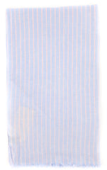 Luigi Borrelli Light Blue Striped Long Scarf - 56" x 27" - (LBSS12143)