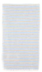 Luigi Borrelli Light Blue Striped Long Scarf - 52" x 27" - (LBSS12165)