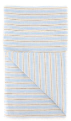 Luigi Borrelli Light Blue Striped Long Scarf - 52" x 27" - (LBSS12165)