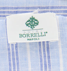 Luigi Borrelli Light Blue Striped Long Scarf - 66" x 27" - (LBSS12182)