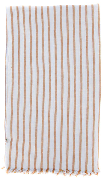 Luigi Borrelli Light Blue Striped Long Scarf - 70" x 27" - (LBSS12189)
