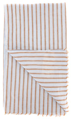 Luigi Borrelli Light Blue Striped Long Scarf - 70" x 27" - (LBSS12189)