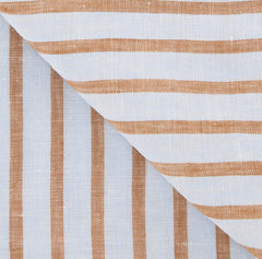 Luigi Borrelli Light Blue Striped Long Scarf - 70" x 27" - (LBSS12189)