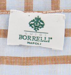 Luigi Borrelli Light Blue Striped Long Scarf - 70" x 27" - (LBSS12189)