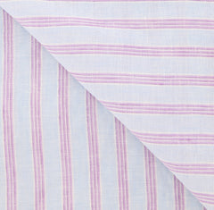 Luigi Borrelli Light Blue Striped Long Scarf - 27" x 66" - (LBSS1294)