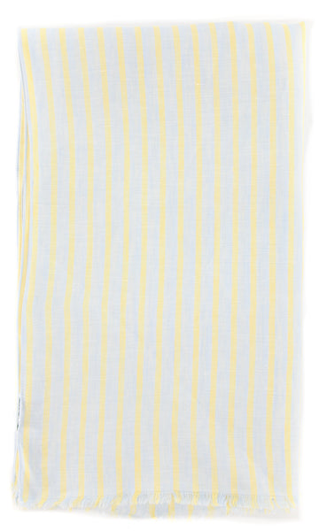 Luigi Borrelli Light Blue Striped Long Scarf - 27" x 74" - (LBSS1298)