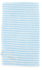 Luigi Borrelli Light Blue Striped Long Scarf - 74" x 27" - (LBSS12185)